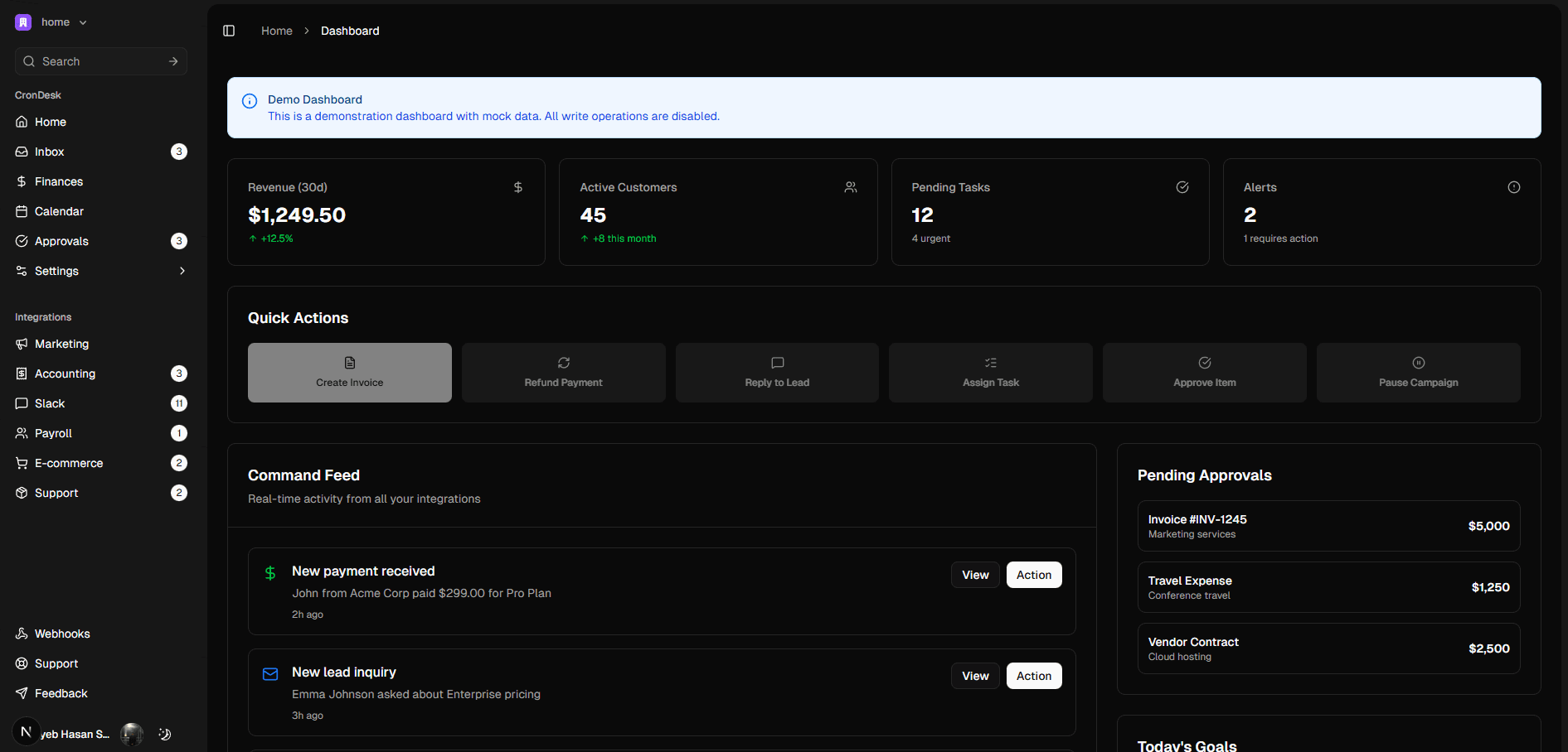 CronDesk: Custom Automation Software for Business Owners