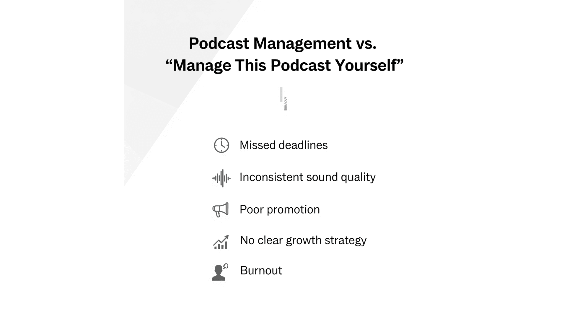 Podcast Management vs. “Manage This Podcast Yourself”