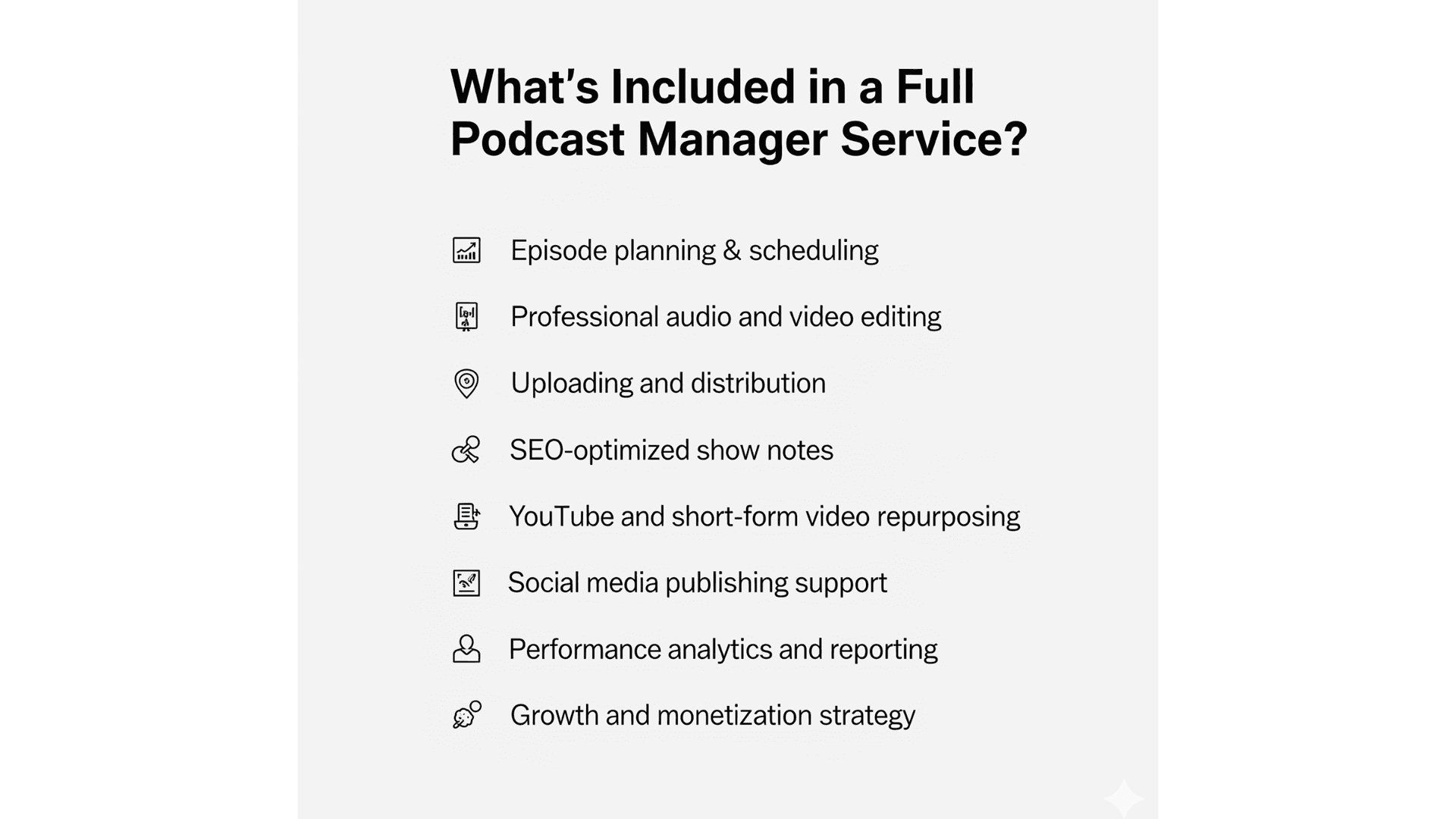 What’s Included in a Full Podcast Manager Service?